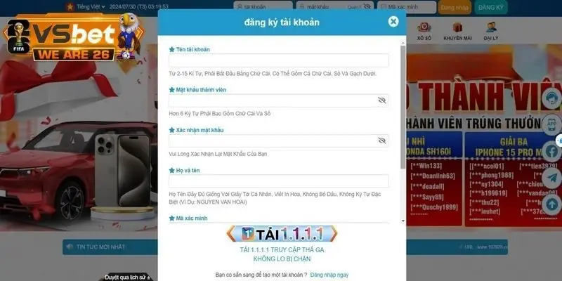 Đăng ký tài khoản Superbet đơn giản trong 1 phút