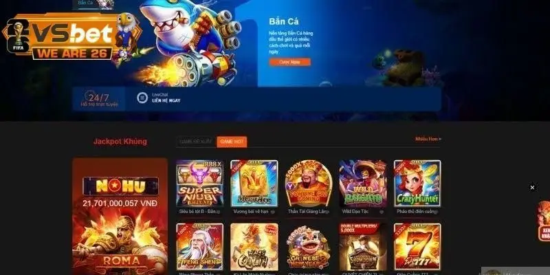 Kho game phong phú từ nhà cung cấp lớn uy tín